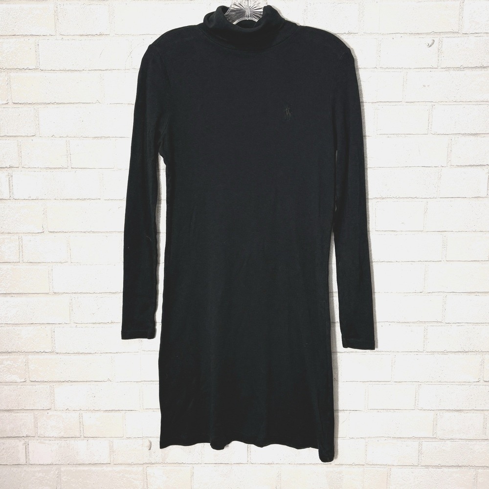 Ralph Lauren Sport Turtleneck Shirt Dress Small‎ Long Sleeve Preppy Minimalist - Picture 2 of 9